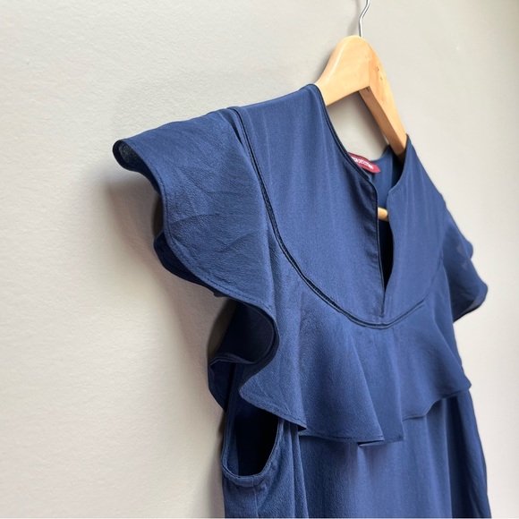 Comptoir de Cotonniers 100% deep slate blue silk dress, US size XS - Picture 4 of 6